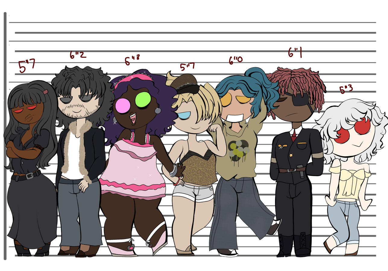 Line up height chart